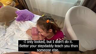 stepdaughter left the bed messy again, time to teach her a lesson?