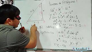 Nerdy Student Teacher Explains Erotic Sexual Math Theorem in Bedroom