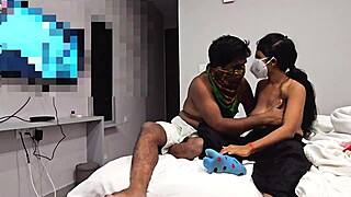 my desi girlfriend with big natural tits gets fucked hard by her young boyfriend at college party