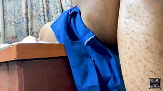 college ebony slut screams fuck me harder during doggystyle pounding