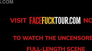 Sexy big tits blonde college babe drools on huge cock pov closeup