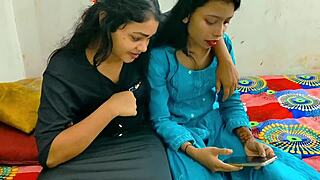 Rahul pounds girlfriend and wife together on bed